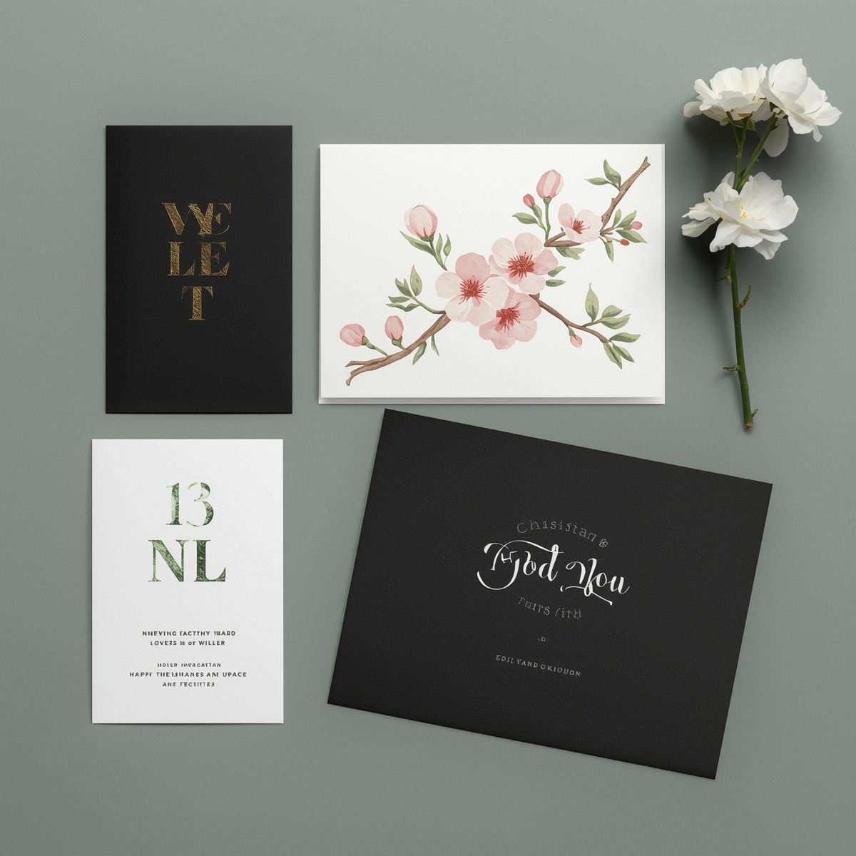 Kerstkaart met natuurlijke materialen